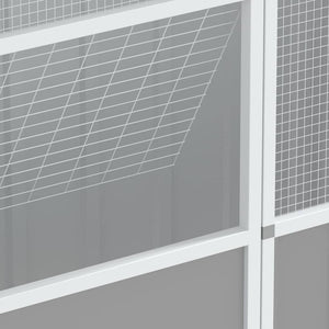 Fågelbur grå 115x78x200 cm galvaniserat stål