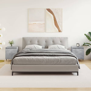 Sängbord 2 st betonggrå 40x30x50 cm konstruerat trä