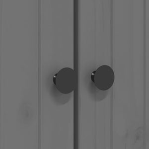 Bokhylla BODO grå 82x40x173 cm massiv furu