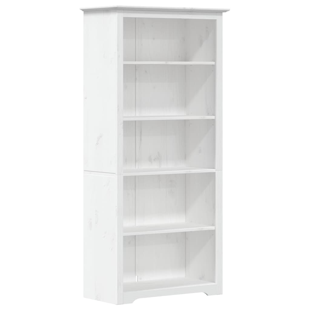Bokhylla BODO vit 82x40x173 cm massiv furu 5 hyllplan