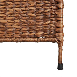 Rumsavdelare 3 paneler brun 122x180 cm vattenhyacint