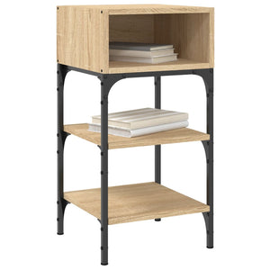 Sängbord 2 st sonoma-ek 35x34,5x70 cm konstruerat trä