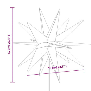 Stjärnor med spett LED 3 st vikbar röd 57 cm