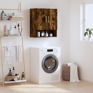 Väggskåp rökfärgad ek 60x31x70 cm konstruerat trä