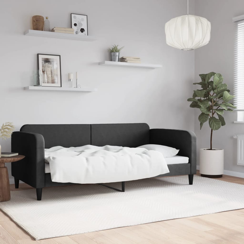 Dagbädd svart 90x190 cm tyg