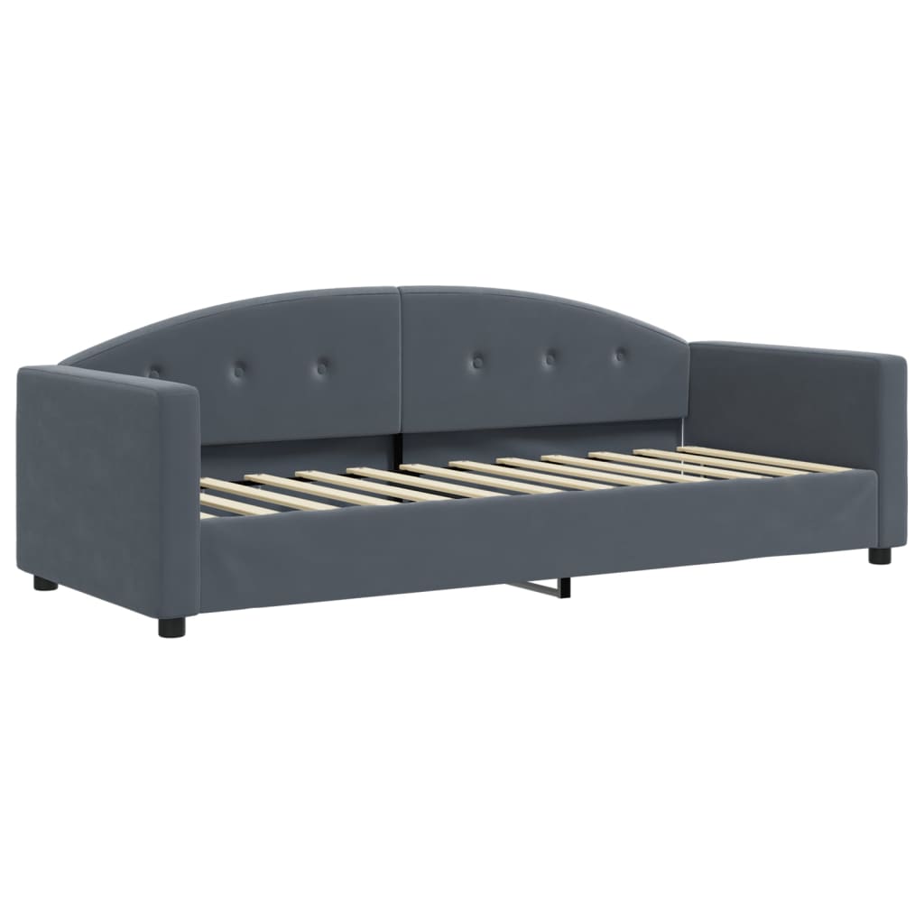 Dagbädd mörkgrå 80x200 cm sammet