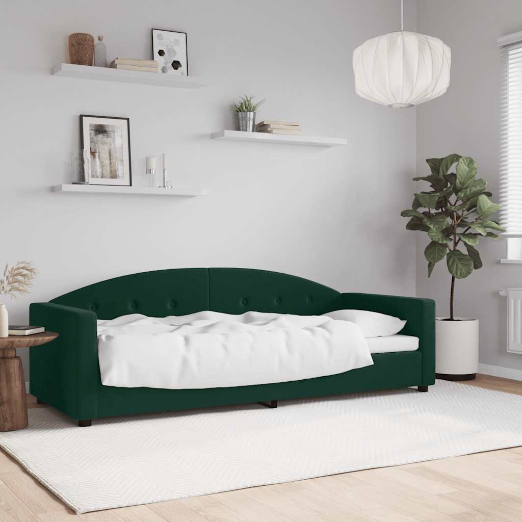 Dagbädd mörkgrön 80x200 cm sammet