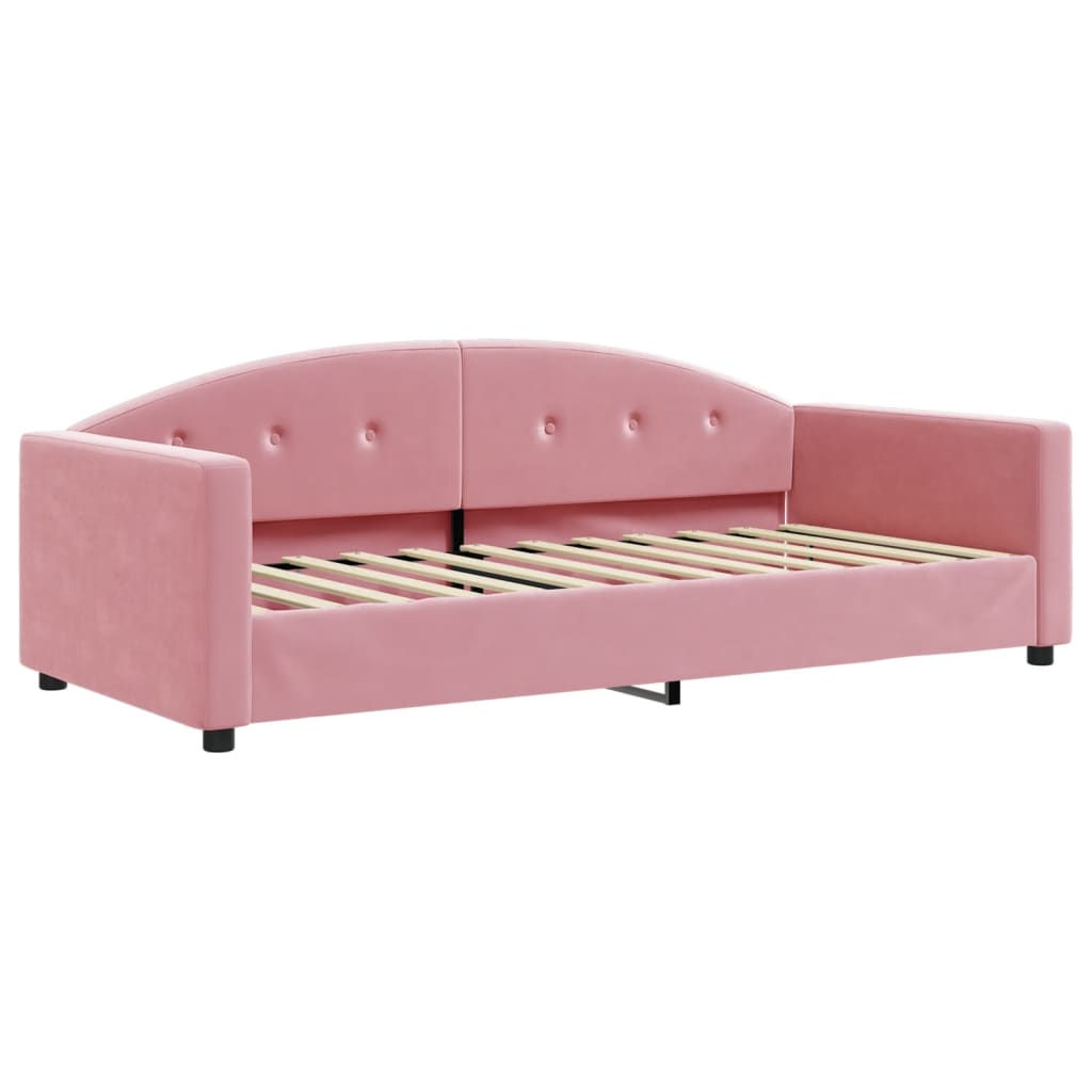 Dagbädd rosa 90x200 cm sammet