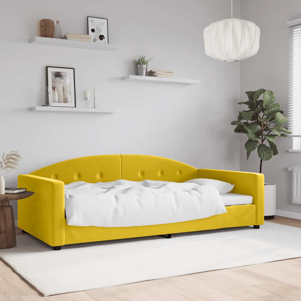 Dagbädd gul 100x200 cm sammet