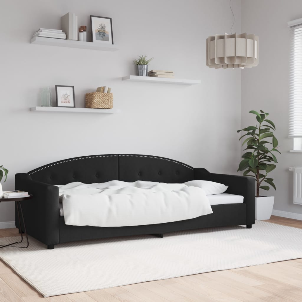 Dagbädd svart 90x200 cm tyg