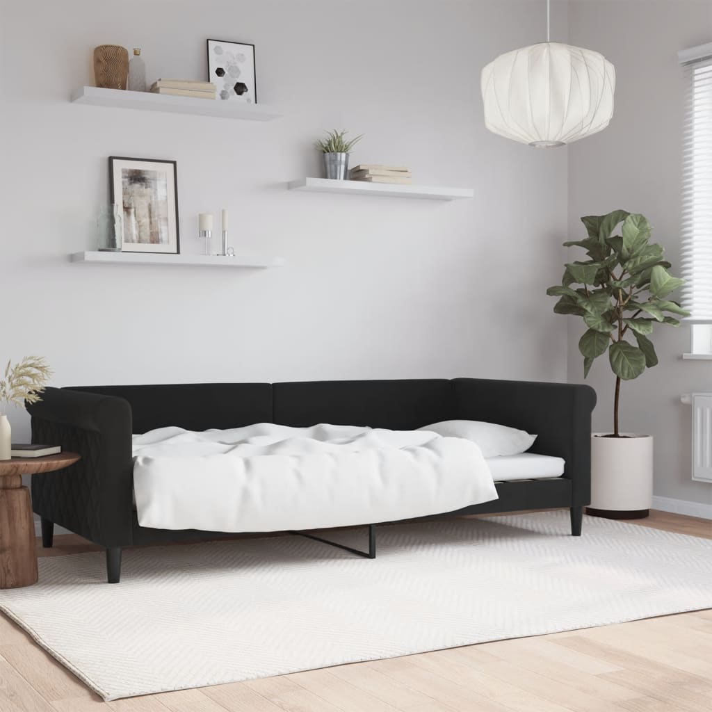 Dagbädd svart 90x200 cm sammet