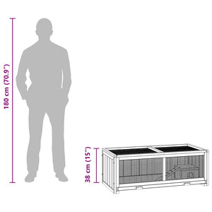 Hamsterbur 104x52x38 cm massivt granträ