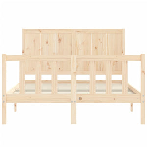 Sängram utan madrass 140x200 cm massiv furu