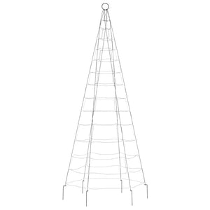 LED julgran på flaggstång 200 LED blå 180 cm