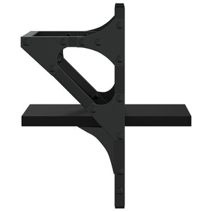 Vägghyllor med stänger 2 st svart 20x25x30 cm