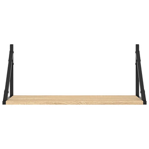 Vägghyllor 2 st sonoma-ek 60x25x25,5 cm konstruerat trä