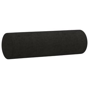 2-sits soffa med prydnadskuddar svart 120 cm tyg