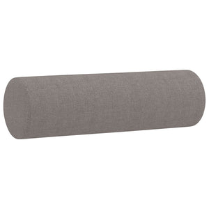 2-sits soffa med prydnadskuddar taupe 120 cm tyg