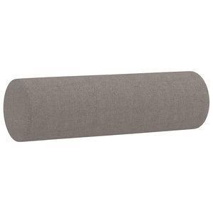 2-sits soffa med prydnadskuddar taupe 140 cm tyg