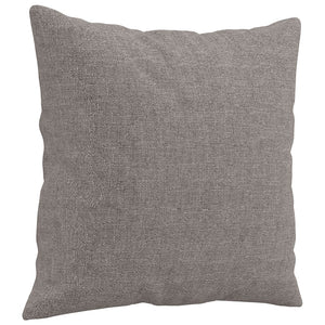 2-sits soffa med prydnadskuddar taupe 140 cm tyg