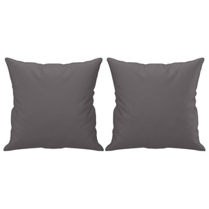 2-sits soffa med prydnadskuddar grå 120 cm konstläder