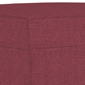 Soffgrupp med dynor 4 delar Vinröd tyg