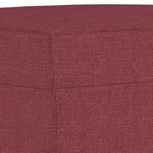 Soffgrupp med dynor 4 delar vinröd tyg