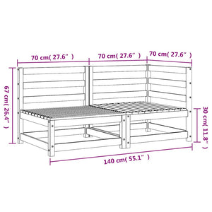 Trädgårdssoffa 2-sits impregnerad furu