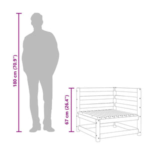 Trädgårdssoffa 3-sits impregnerad furu