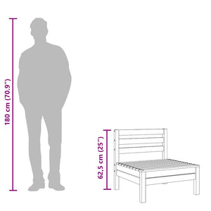 Trädgårdssoffor utan armstöd 2 st impregnerad furu