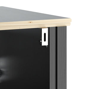 Tvättställsskåp BERG svart 60x34x59 cm massiv furu