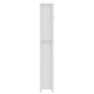 Förvaringsskåp över toalett BERG vit 60x27x164,5 cm massivt trä