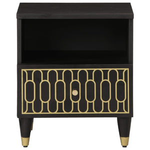 Nattduksbord 2 st 40x33x46 cm massivt mangoträ