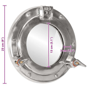 Väggspegel Ø23 aluminium och glas