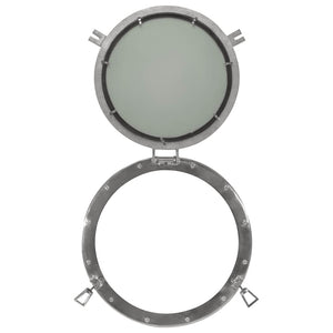 Väggspegel Ø50 aluminium och glas