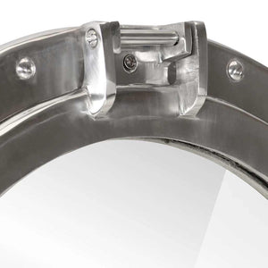 Väggspegel Ø50 aluminium och glas