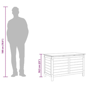 Dynbox vit 99x49,5x58,5 cm massivt granträ