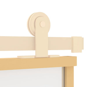 Skjutdörr guld 76x205 cm frostat ESG-glas och aluminium