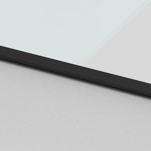 Skjutdörr svart 102,5x205 cm härdat glas och aluminium