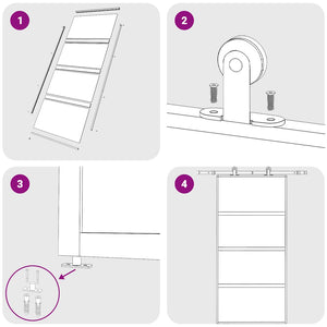 Skjutdörr svart 102,5x205 cm härdat glas och aluminium