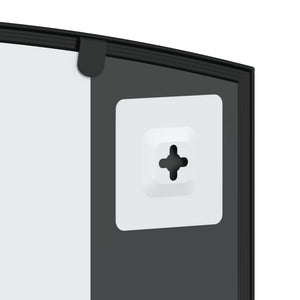 Väggspegel svart 80x40 cm bågformad järn