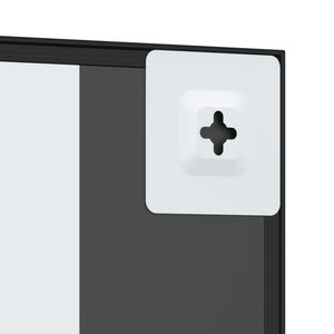 Väggspegel svart 30x40 cm rektangulär järn