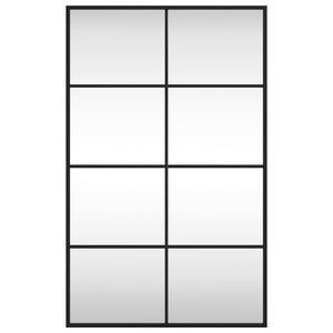 Väggspegel svart 50x80 cm rektangulär järn