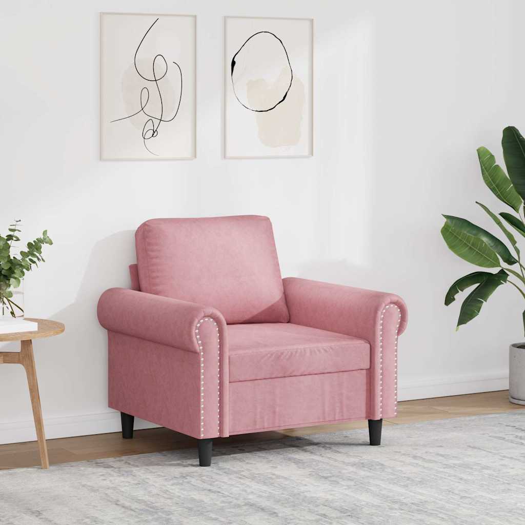 Fåtölj Rosa 60 cm sammet