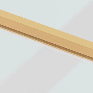 Innerdörr guld 83x201,5 cm härdat glas och aluminium slim