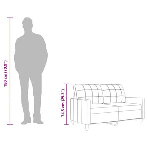 2-sitssoffa vinröd 120 cm tyg