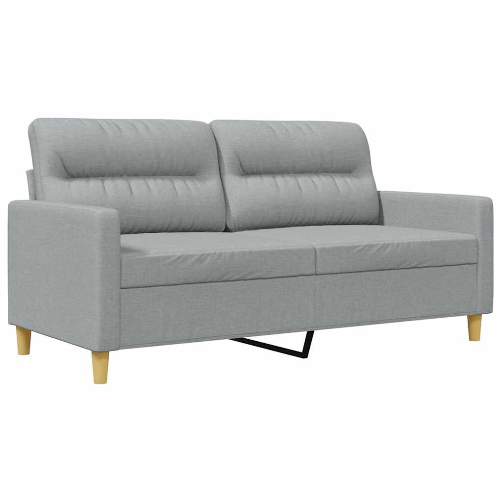 2-sitssoffa ljusgrå 140 cm tyg