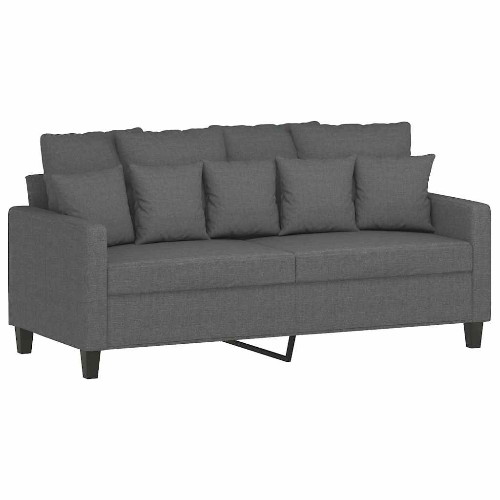 Soffa 2-sits mörkgrå 140 cm tyg