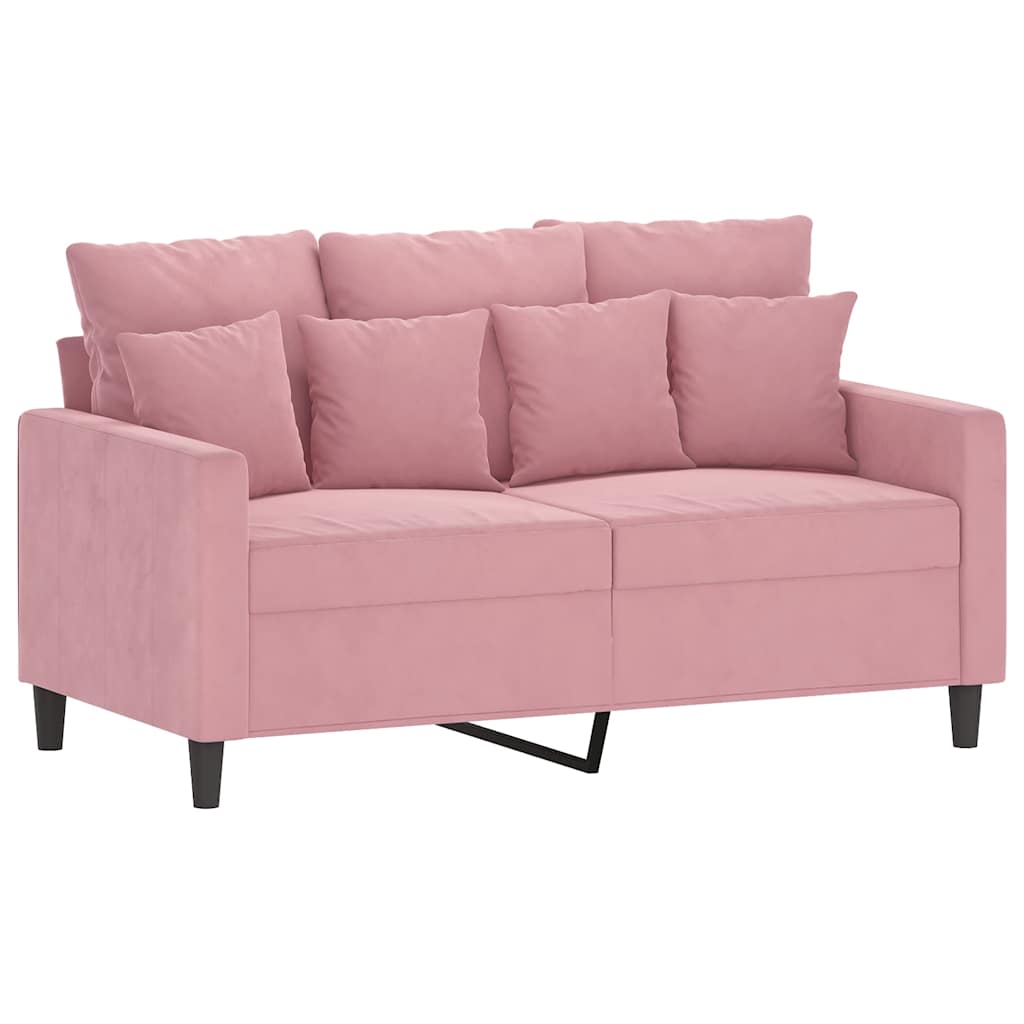 Soffa 2-sits rosa 120 cm sammet