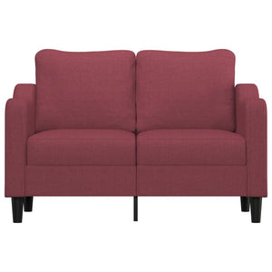 2-sitssoffa vinröd 120 cm tyg